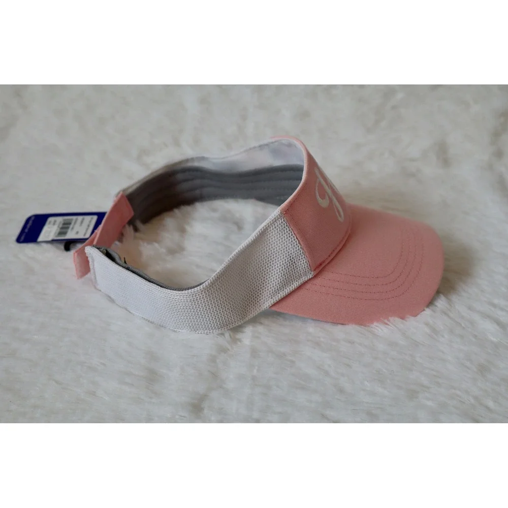 Huk Women's Split Shot Visor Pink White Performance Fishing Hat NWT